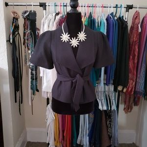 Black & Silver Jacket Top